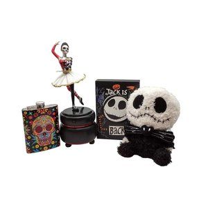 Halloween Collection  Skeletrina Music Box Jack Stuffed Jack Sign DoD Flask